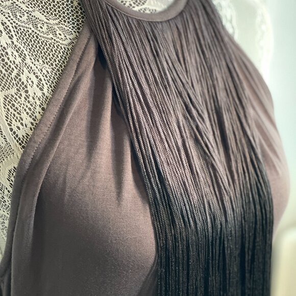 YOUNG FABULOUS & BROKE Gray and Black Tones Long Dress Size S - Picture 3 of 11